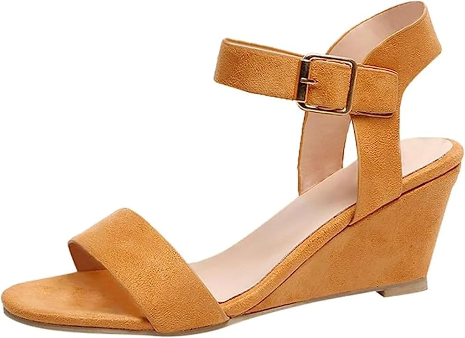 Ladmiple Wedge Sandals for Women,2023 Comfy Slip-On Sandal Summer Casual Beach Shoes Open Toe Dressy Espadrille Platform
