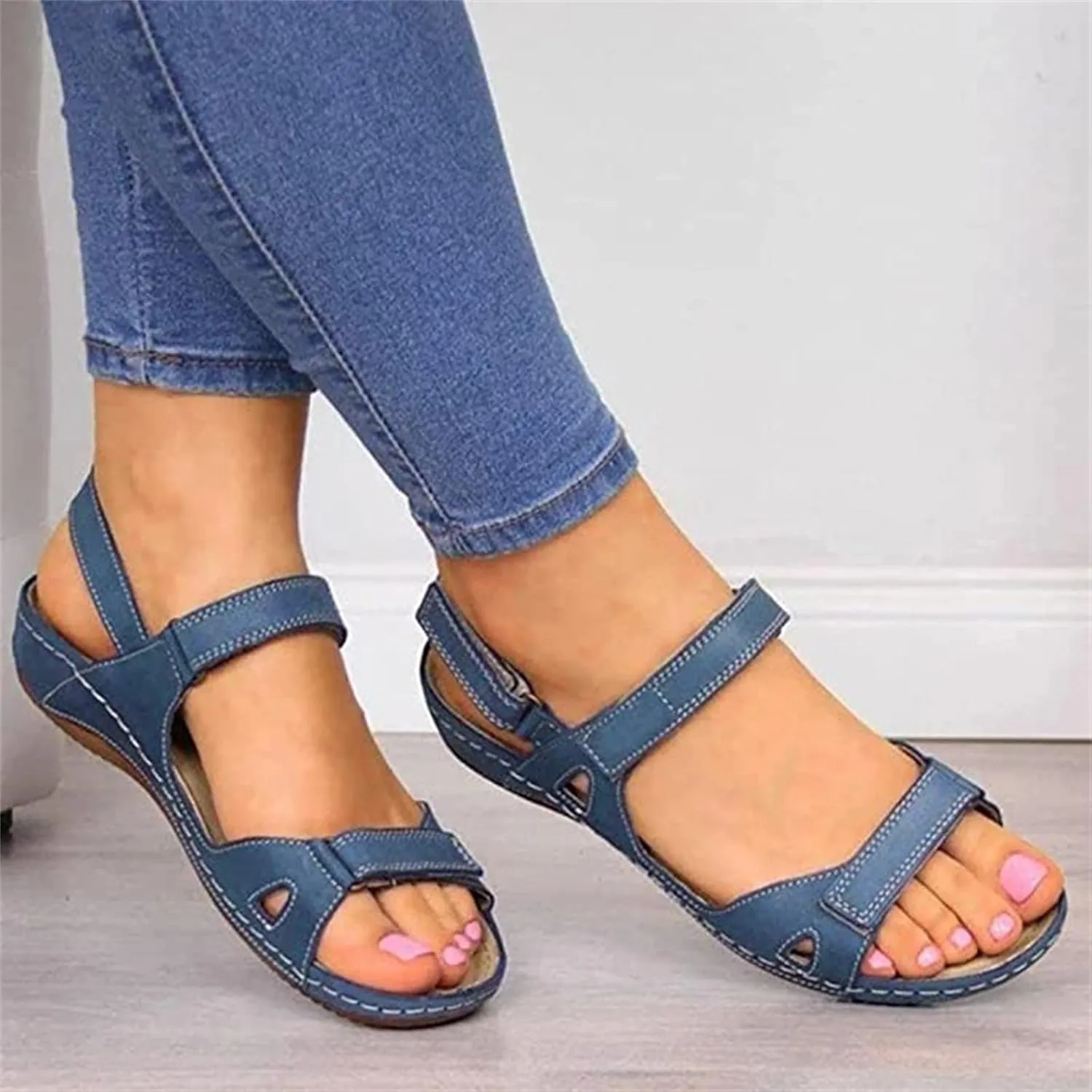 Ladmiple Womens Sandals Dressy Comfortable Summer Flip Flops Arch Support Slipper Beach Roman Open Toe Orthopedic Sandal