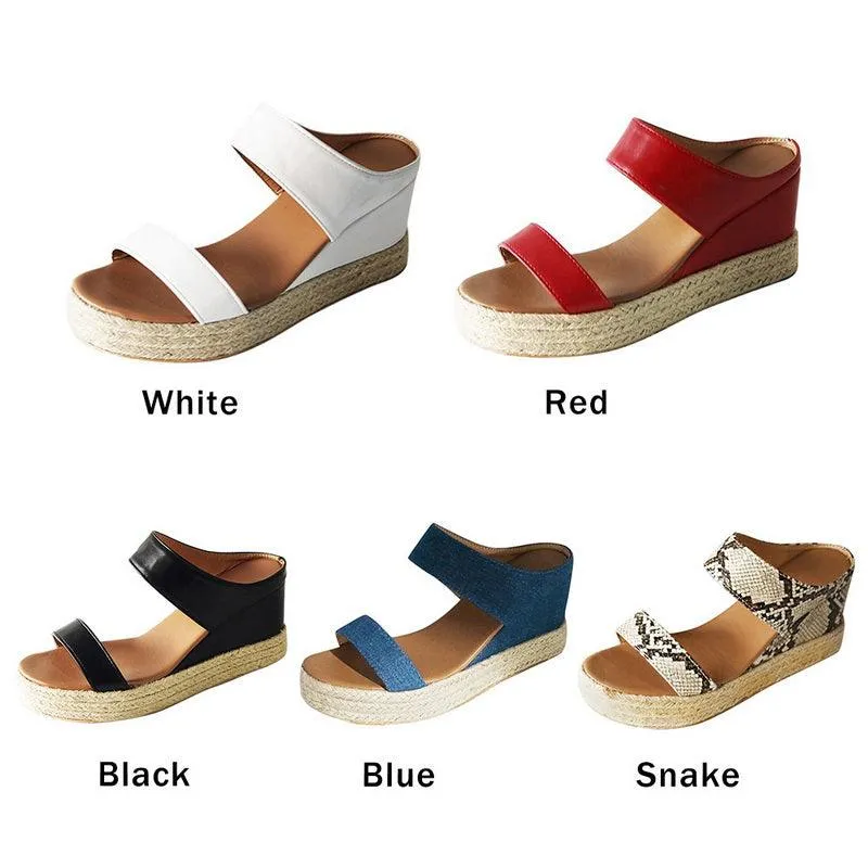 Lady's Sandals with Wedge Heel Twine - European and American Style Fashion Footwear