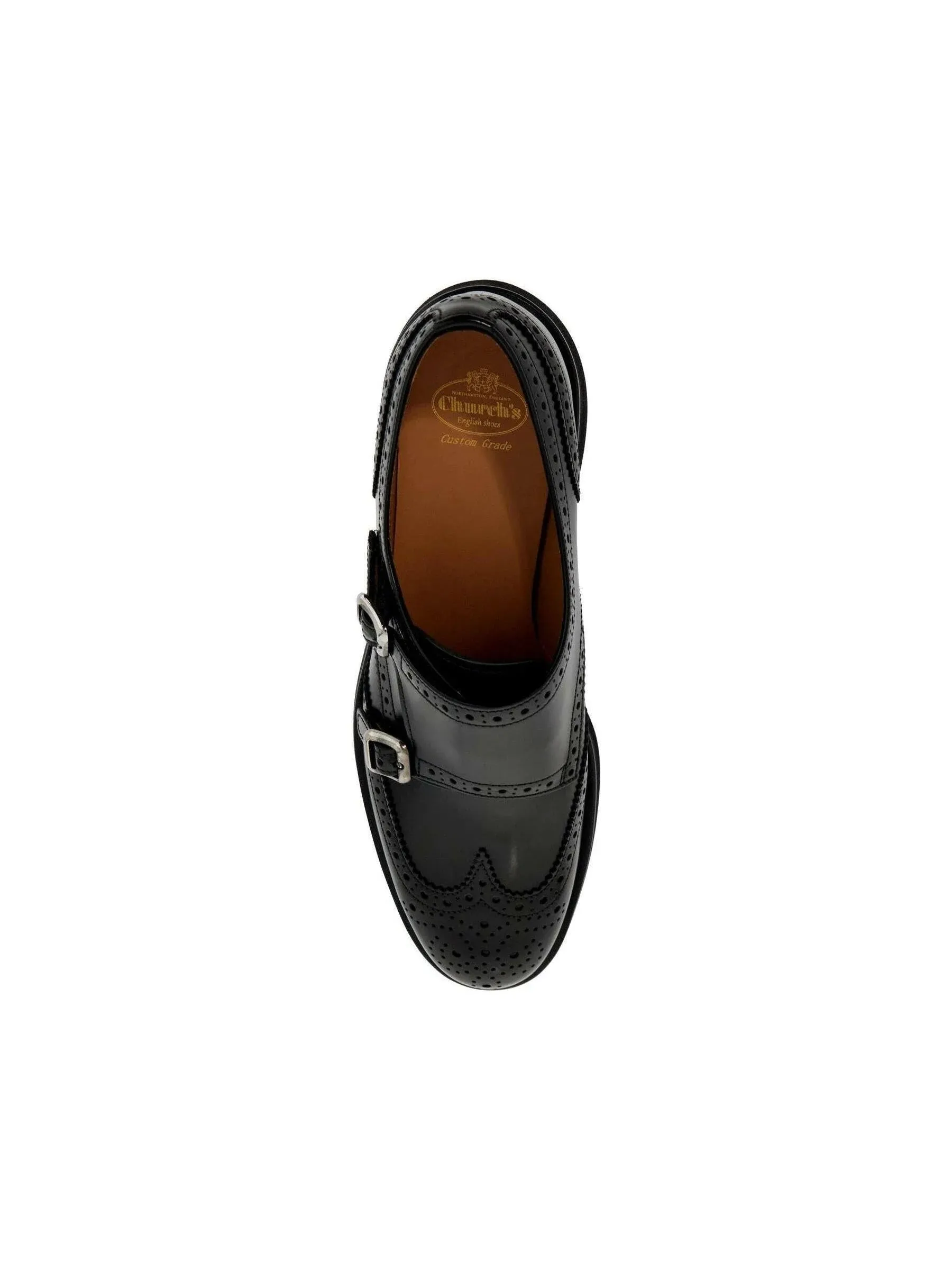 Lana Monk Brogue Leather Shoes