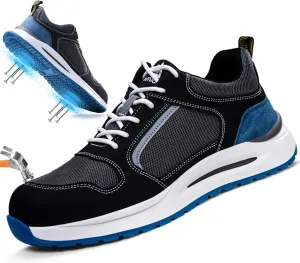 LAoutun Steel Toe Shoes for Men Women Safety Work Shoes Indestructible Steel Toe Sneakers Lightweight Work Shoes Toe Shoes