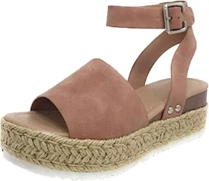 Lausiuoe Sandals Women Comfortable Dressy Wedge Heel Platform Sandals Casual Strappy Boho Open Toe Ankle Strap Summer Shoes