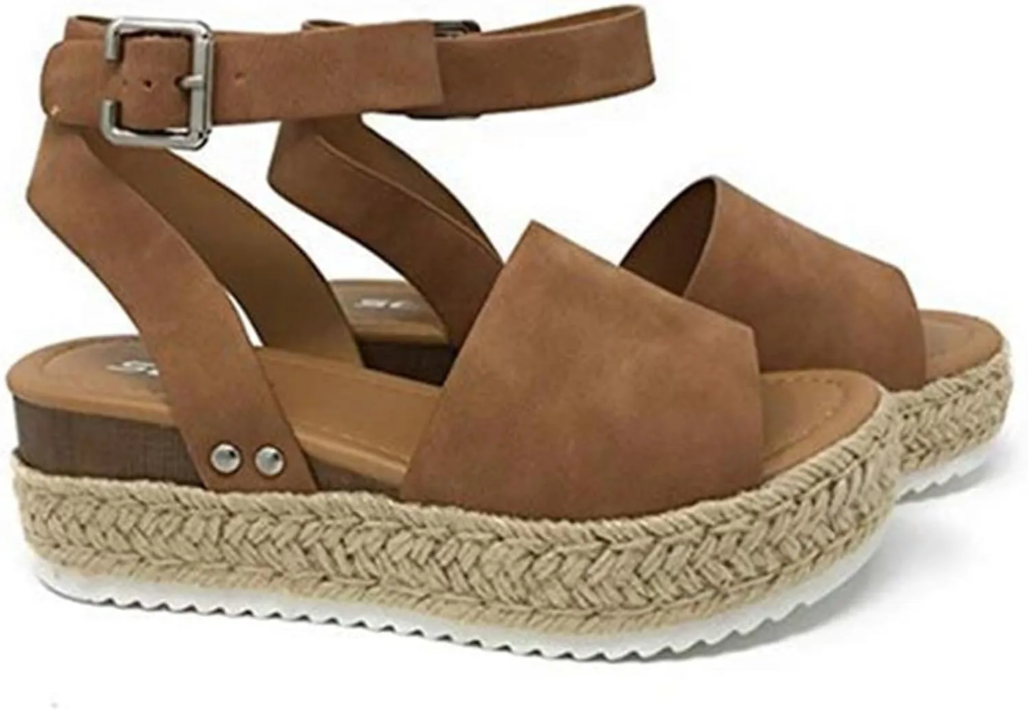 Lausiuoe Sandals Women Comfortable Dressy Wedge Heel Platform Sandals Casual Strappy Boho Open Toe Ankle Strap Summer Shoes
