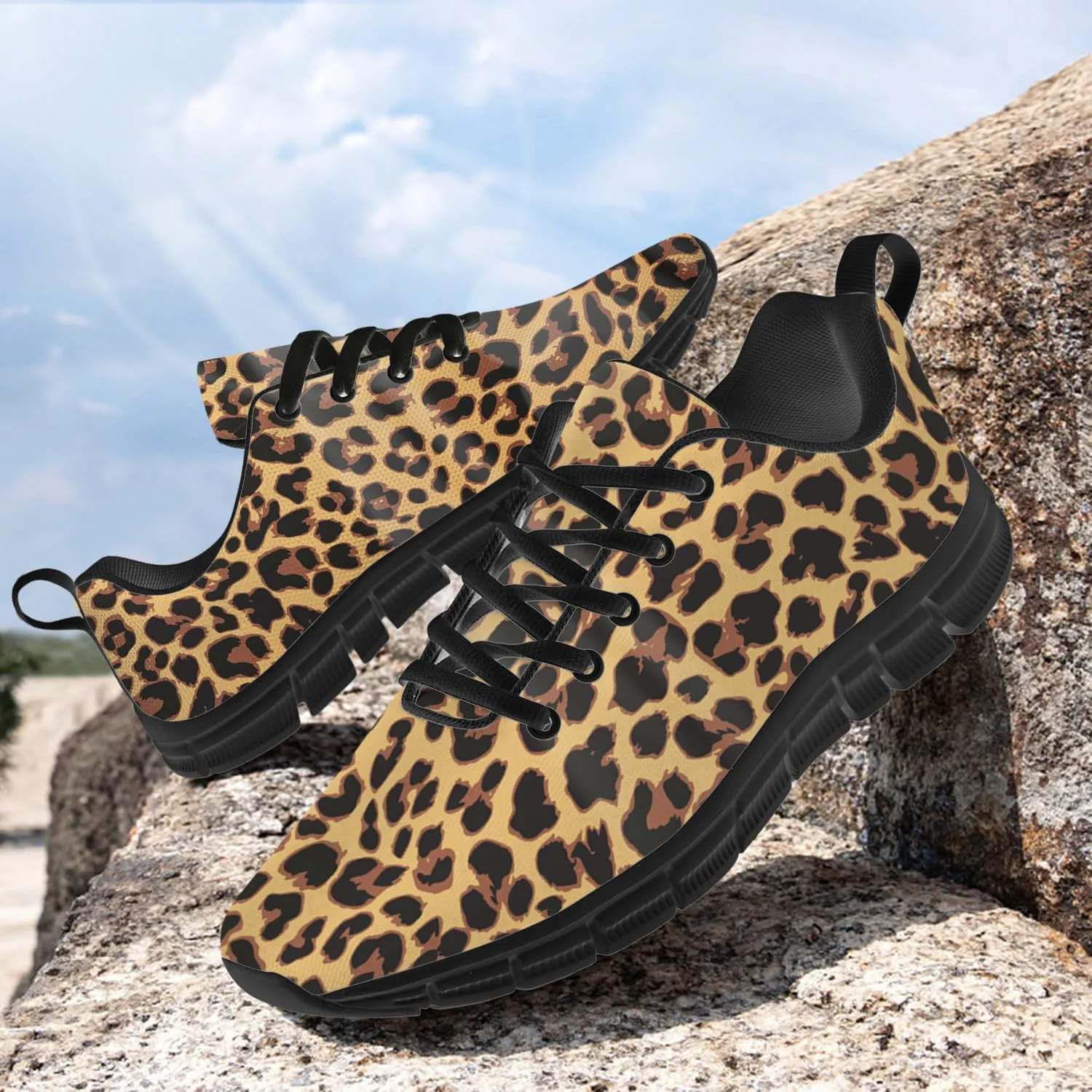 Leopard Print Shoes for Women Men Running Shoes Walking Sneakers Tennis Shoes Gifts for Women Men