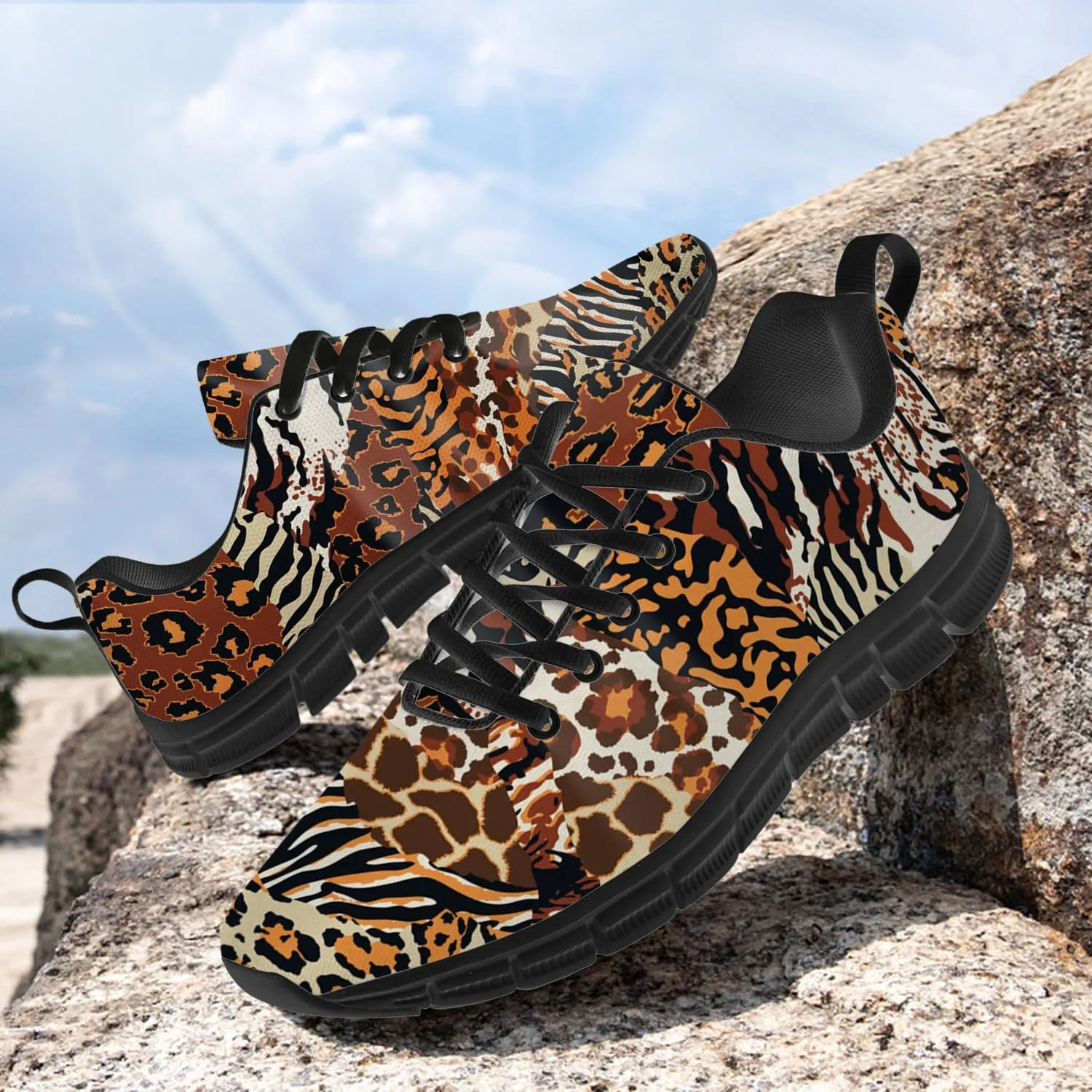 Leopard Print Shoes for Women Men Running Shoes Walking Sneakers Tennis Shoes Gifts for Women Men