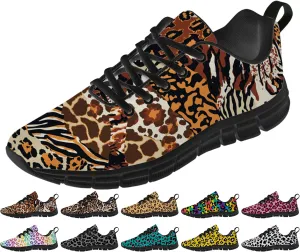 Leopard Print Shoes for Women Men Running Shoes Walking Sneakers Tennis Shoes Gifts for Women Men