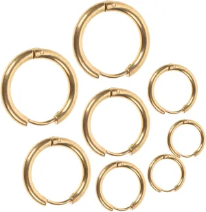LIFKOME 4 Pairs Small Hoop Earrings for Women Circle Earrings Present Minimalist Decorative Hoops Versatile Occasion Chic Accessory