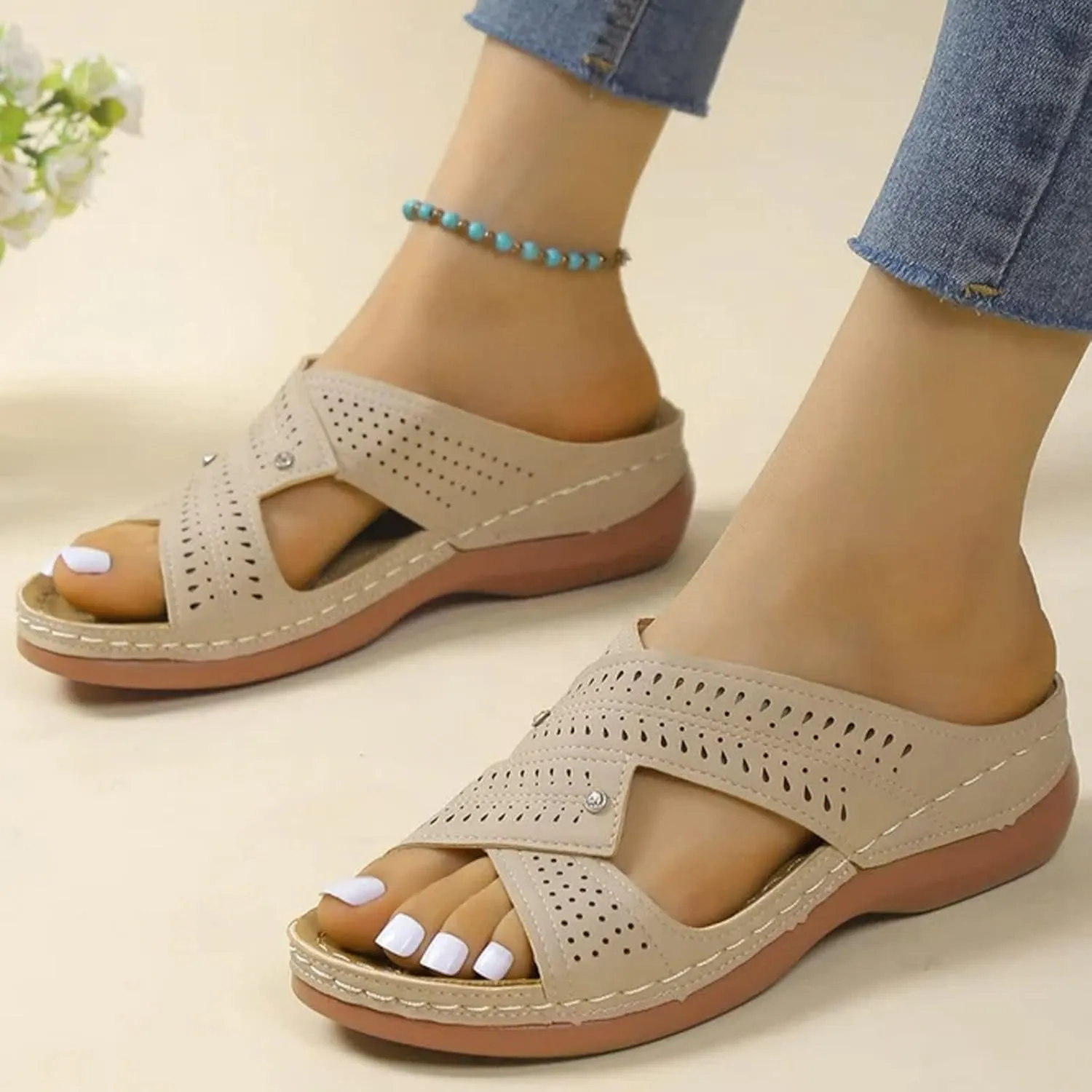 Lightweight Slides Sandals for Women Soft Cushion Fashion Sandals Party Dress Sandals Women's Breathable Sandals