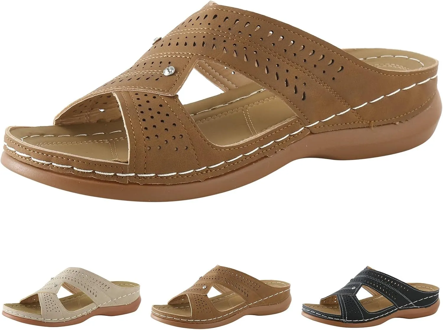 Lightweight Slides Sandals for Women Soft Cushion Fashion Sandals Party Dress Sandals Women's Breathable Sandals