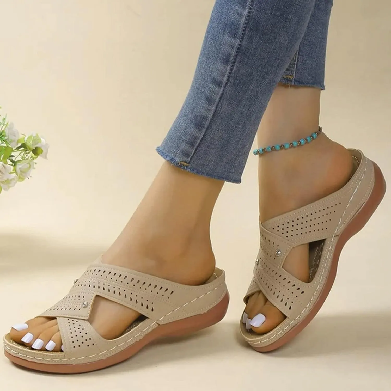 Lightweight Slides Sandals for Women Soft Cushion Fashion Sandals Party Dress Sandals Women's Breathable Sandals