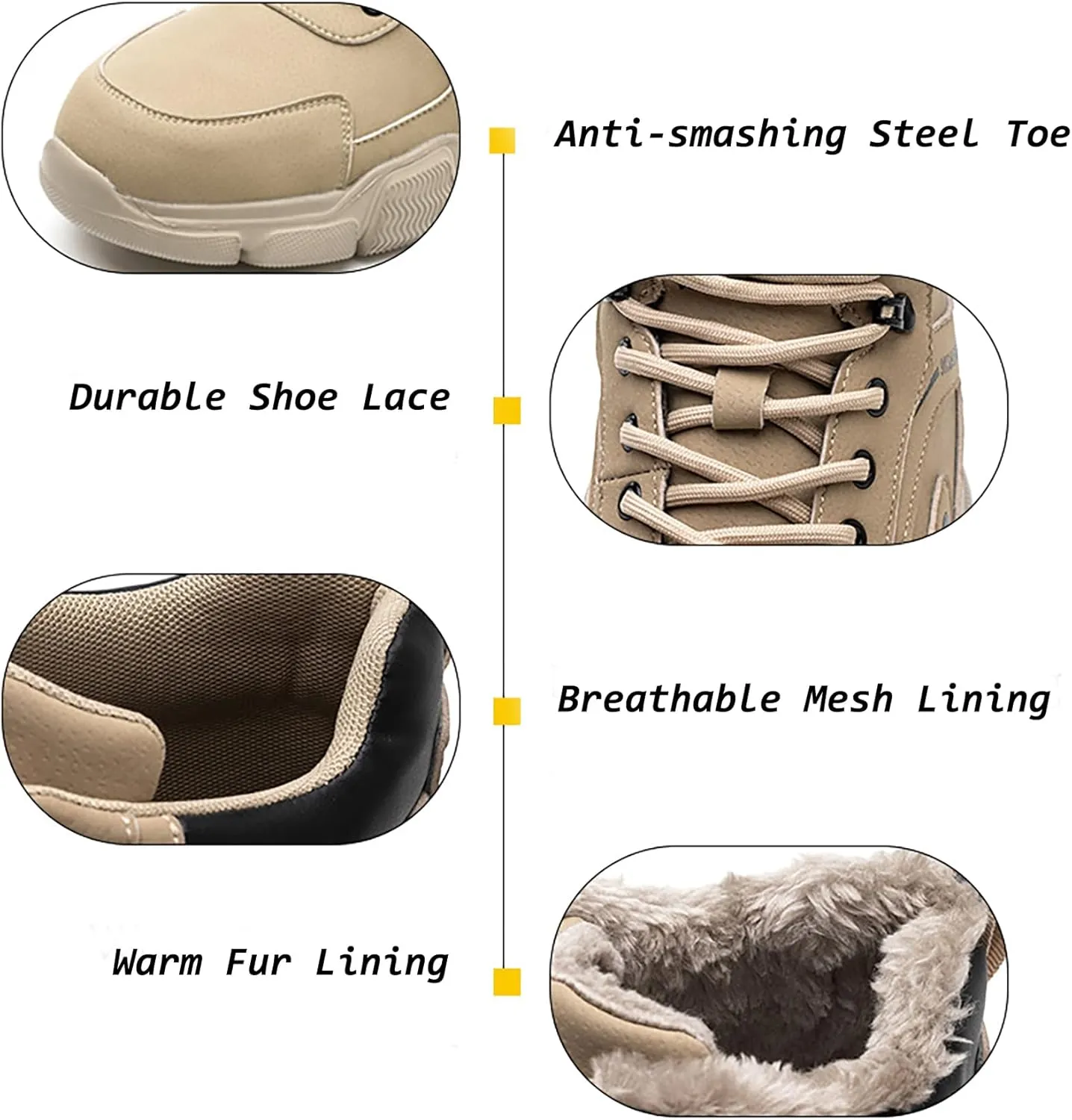 Lightweight Work Safety Shoes Steel Toe Industry Construction Slip Resistant Sneakers