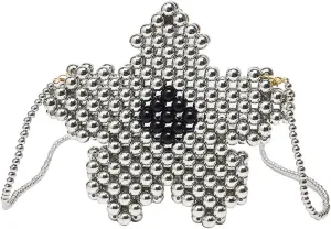 Luxury Pearl Bag Chain Bag Purse Ladies Beaded Cross Body Shoulder Bag Handmade Bags Women's Clutches for Wedding Party Bridal Party Gifts for Girls Women 07