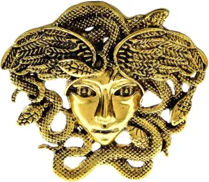 Medusa Brooch Snake Hair Women Face Brooch Pin Angel Wings Brooch Pins & Pendants