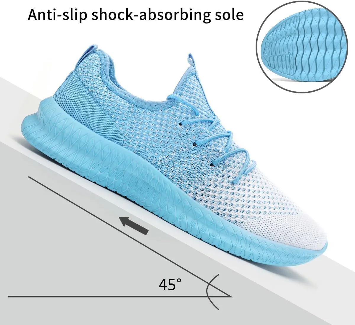 Men Slip On Running Sneakers Tennis Lightweight Non-Slip Athletic Shoes Cushioned Comfort for Walking Gym Fitness & Daily Training Leisure Sports