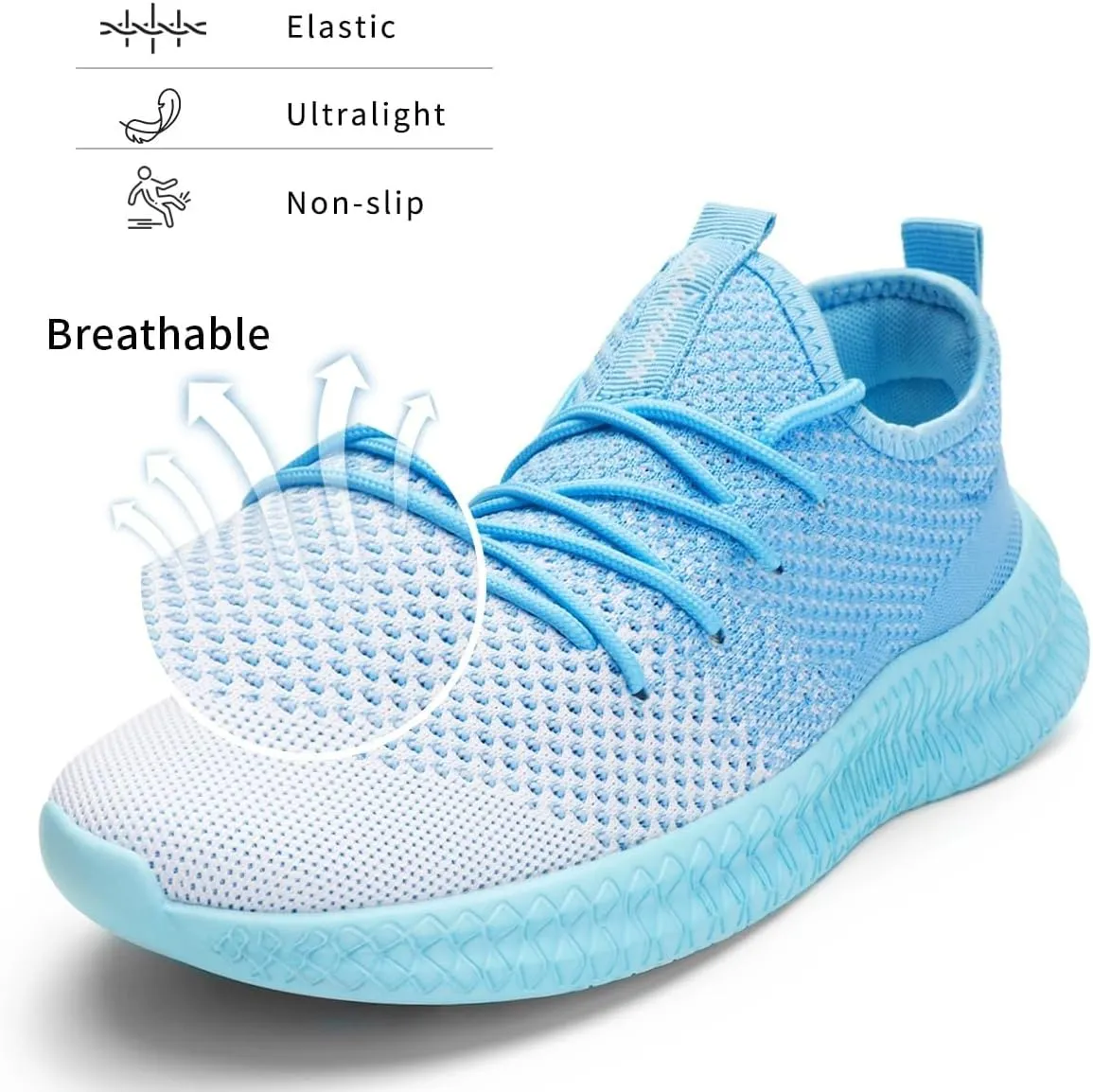 Men Slip On Running Sneakers Tennis Lightweight Non-Slip Athletic Shoes Cushioned Comfort for Walking Gym Fitness & Daily Training Leisure Sports