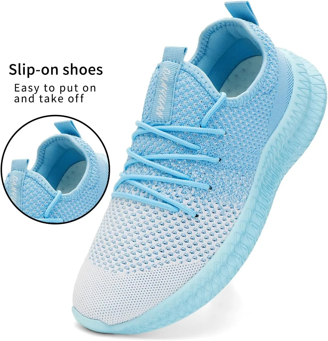Men Slip On Running Sneakers Tennis Lightweight Non-Slip Athletic Shoes Cushioned Comfort for Walking Gym Fitness & Daily Training Leisure Sports