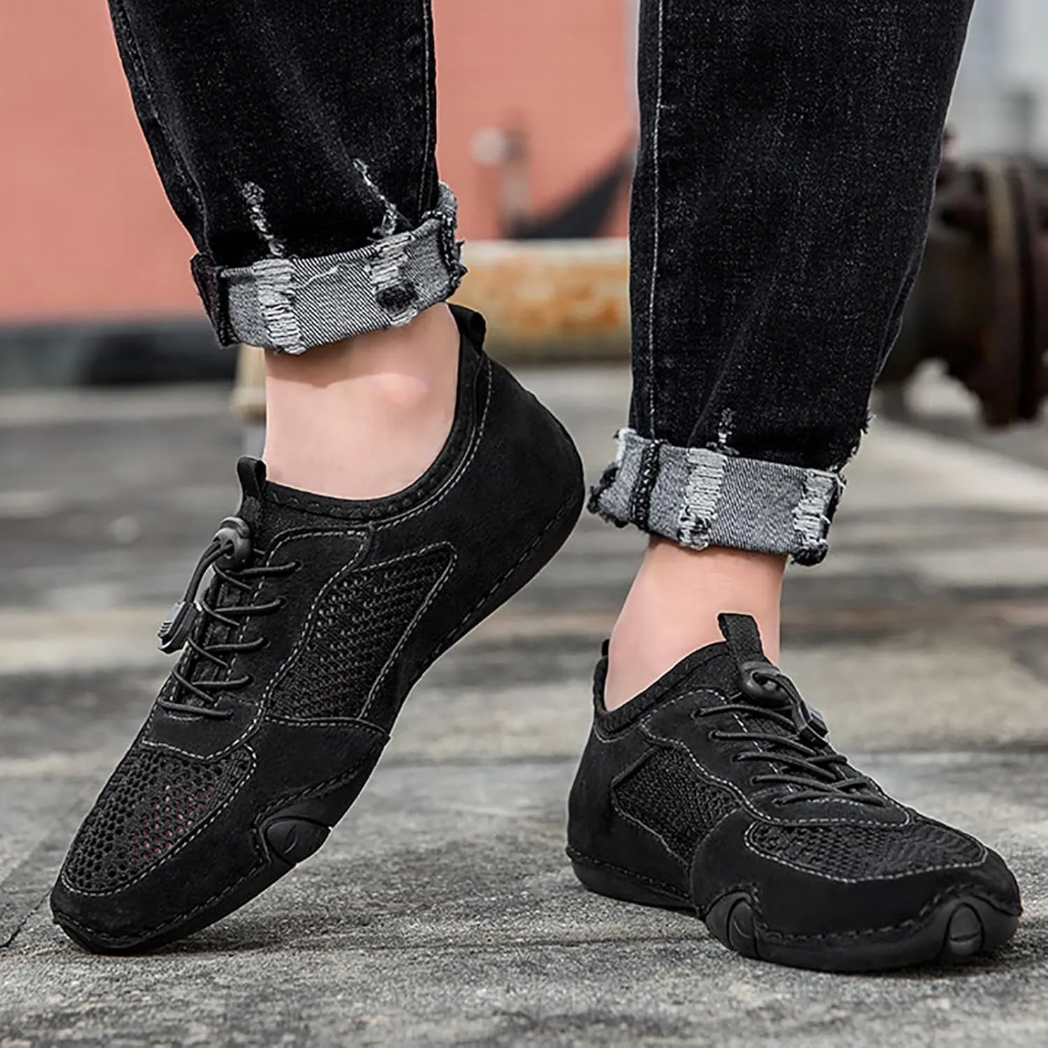 Men's Casual Shoes Breathable Mesh Slip On Comfortable Lightweight Walking Footwear for Daily Wear and Outdoor Activities