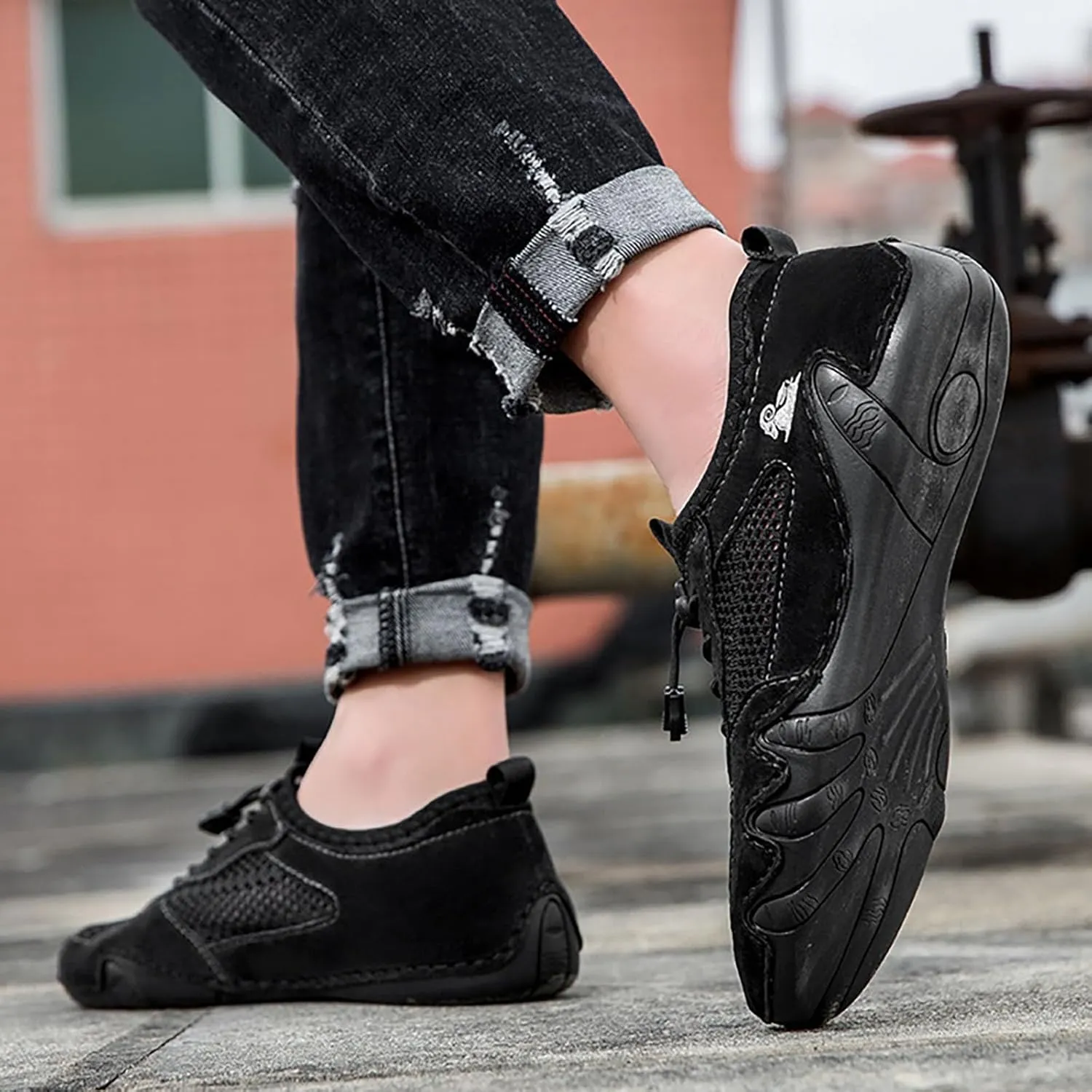 Men's Casual Shoes Breathable Mesh Slip On Comfortable Lightweight Walking Footwear for Daily Wear and Outdoor Activities