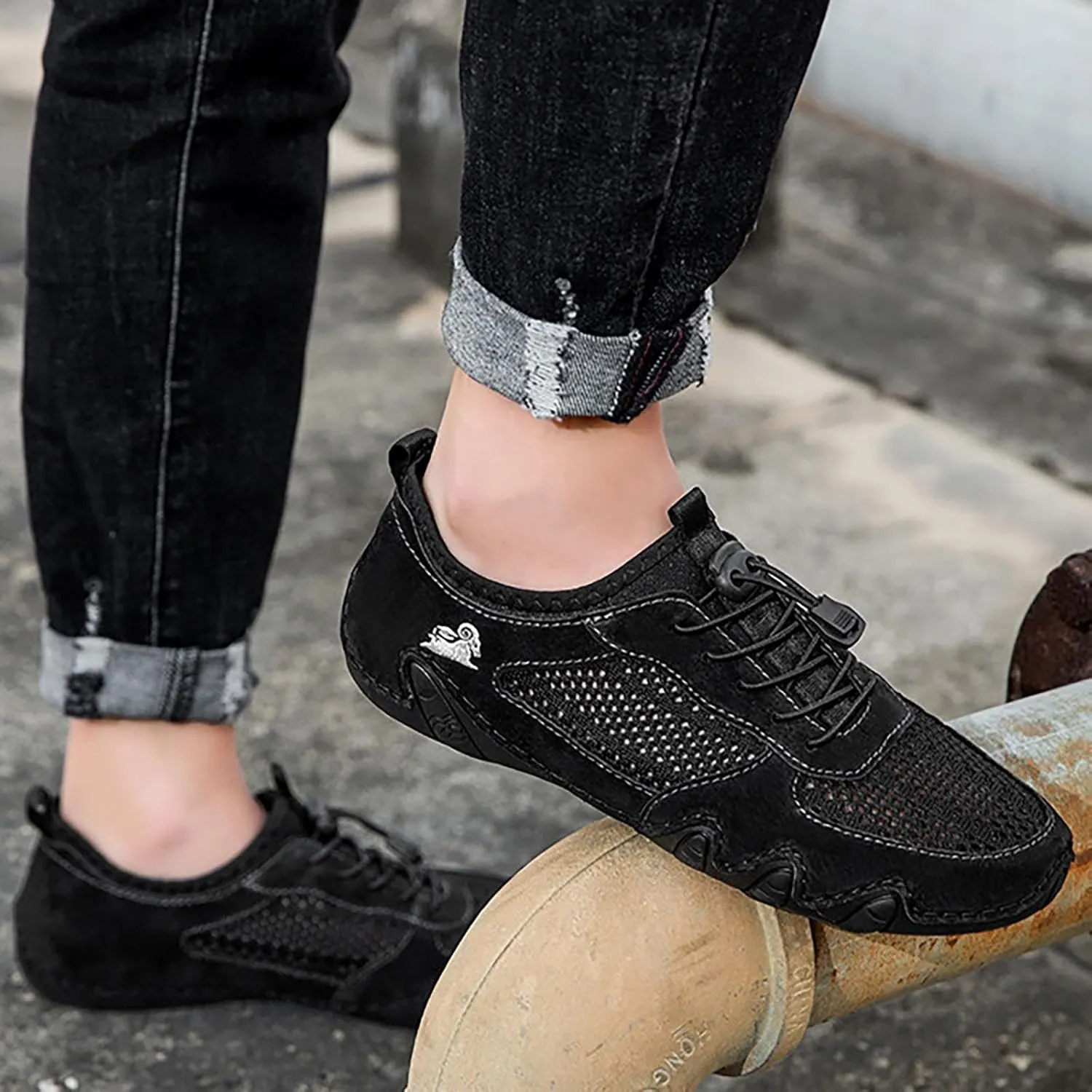 Men's Casual Shoes Breathable Mesh Slip On Comfortable Lightweight Walking Footwear for Daily Wear and Outdoor Activities