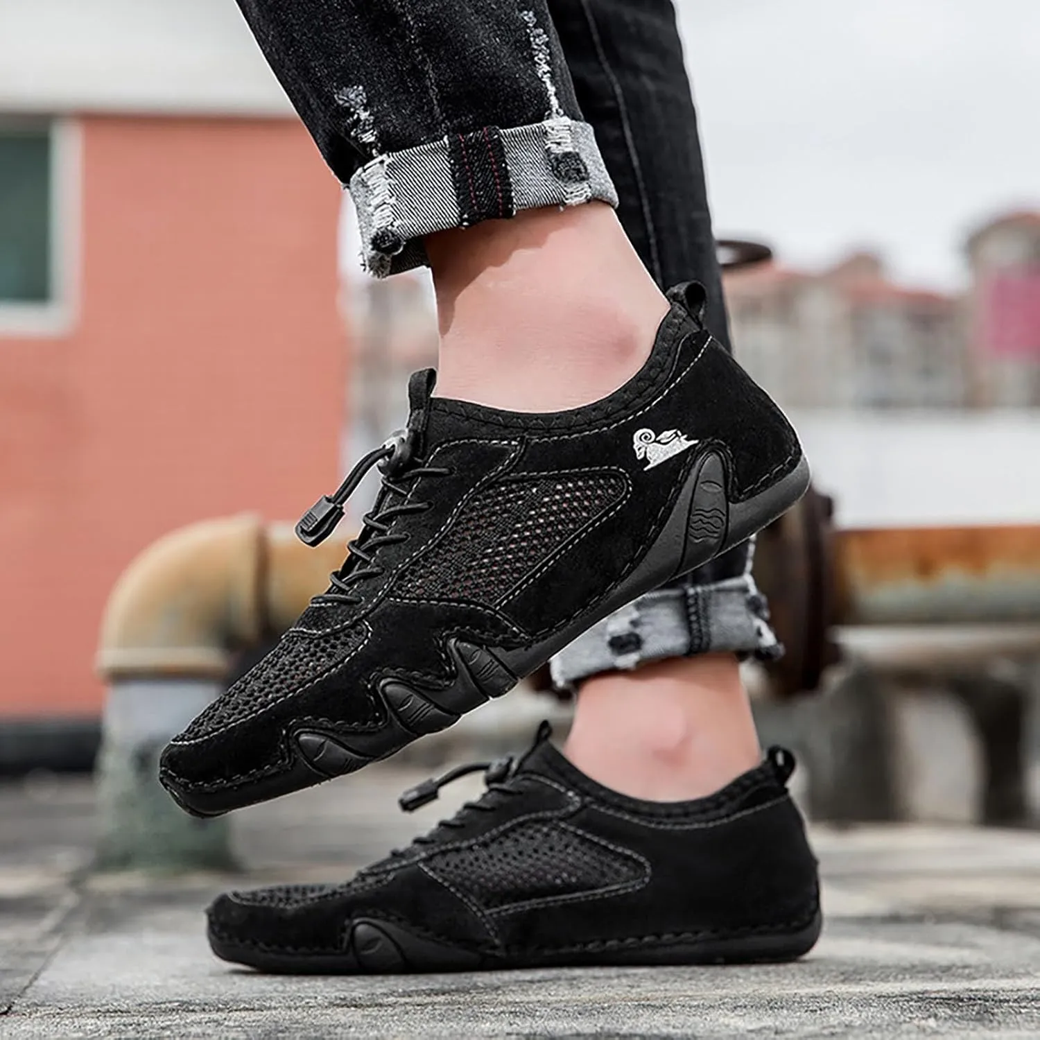 Men's Casual Shoes Breathable Mesh Slip On Comfortable Lightweight Walking Footwear for Daily Wear and Outdoor Activities