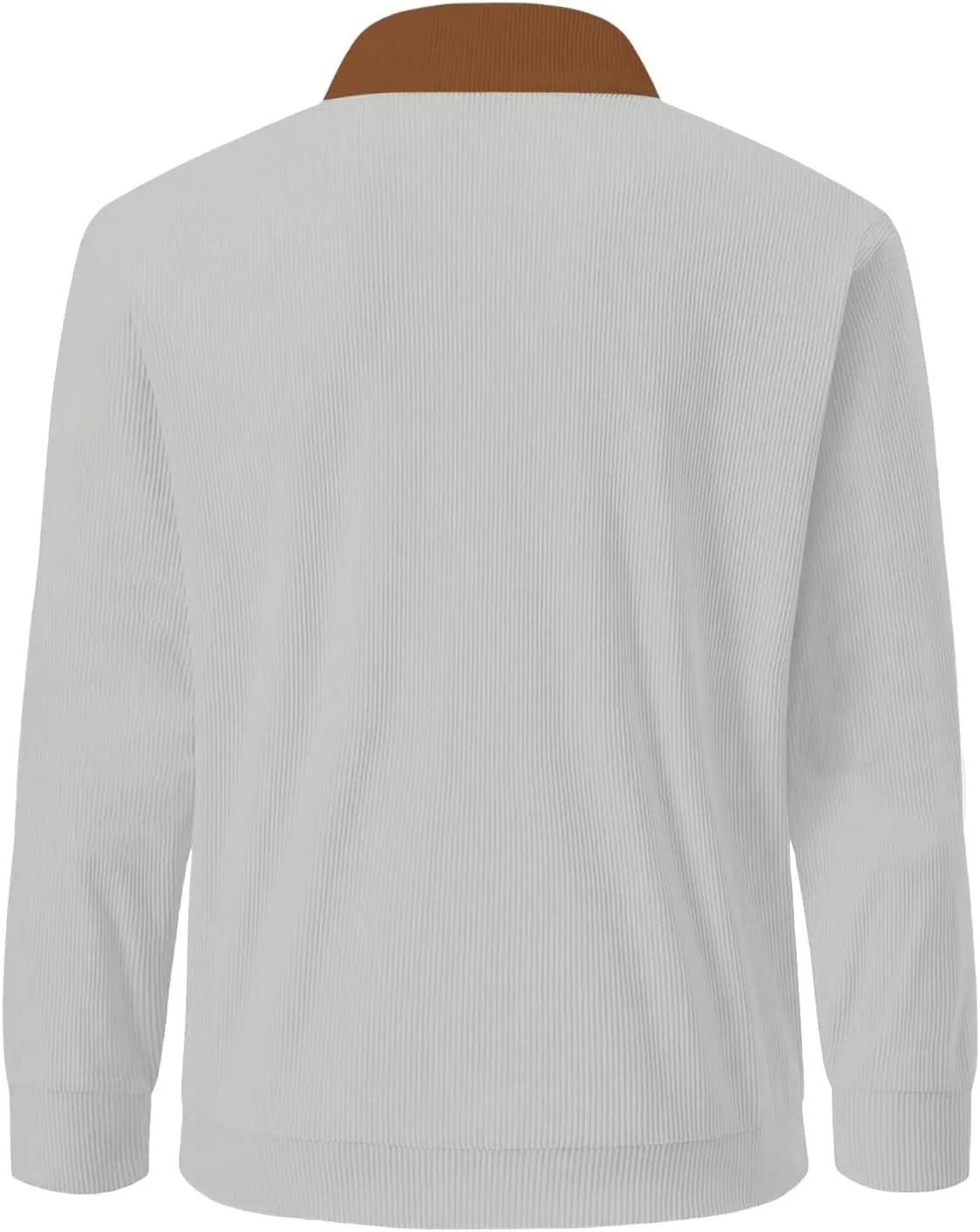 Mens Corduroy Sweatshirts USA Letter Print Stand Collar Button Casual Sweatshirts Long Sleeve American Patriotic Tops