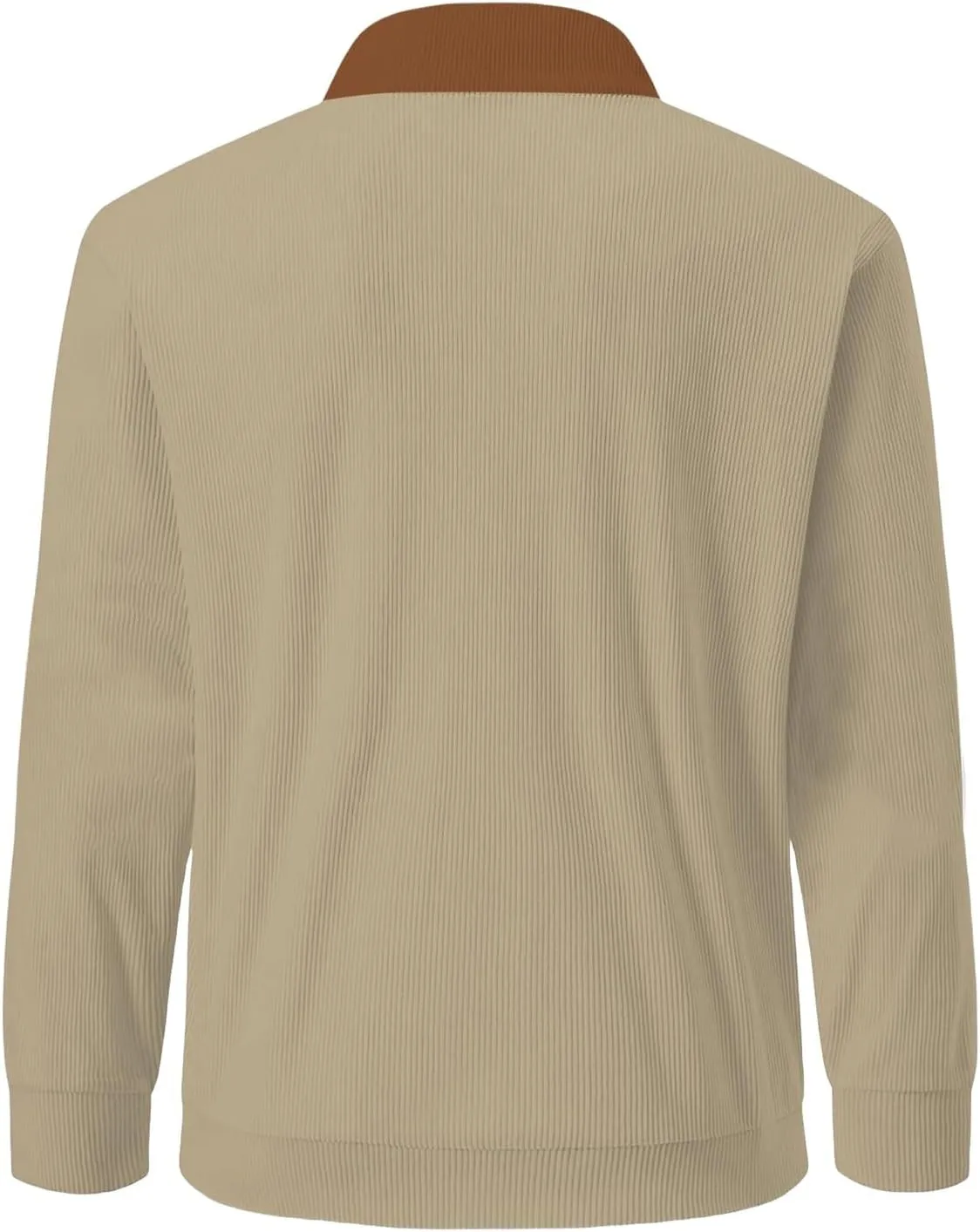 Mens Corduroy Sweatshirts USA Letter Print Stand Collar Button Casual Sweatshirts Long Sleeve American Patriotic Tops