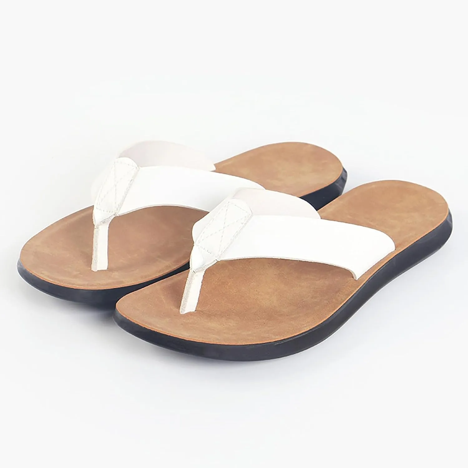 Men's Flip Flops with Arch Support Lightweight Comfortable Thong Sandals for Casual Walking Beach Summer Outdoor Slip On Slides