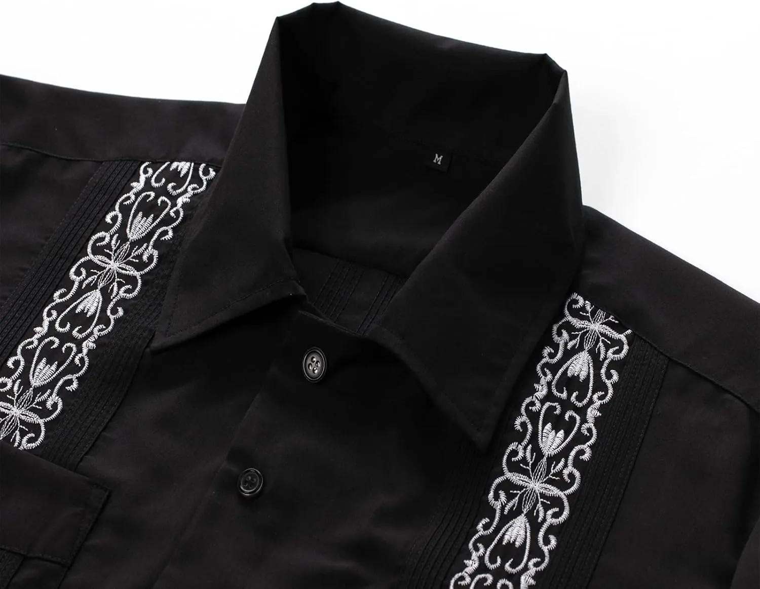 Men's Guayabera Shirts Short Sleeve Casual Snap Shirts