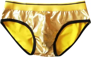 Men's Sexy Underpants Thongs Leather Low Rise Shiny Underwear 3D pouch Jockstrap T-Back G-String Briefs Panties