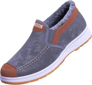 Mens Snow Shoes Pull-on Winter Walking Shoes Wide Toe Box Warm Ankle Boots aterproof Work Boots For Men