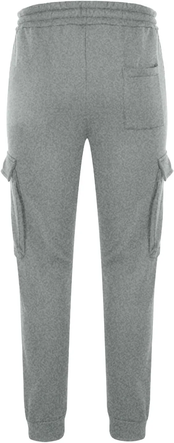 Mens Sweatpants Baggy Workout Athletic Outdoor Heavyweight Fleece Cargo Pant Drawstring Casual Jogger Trouser Pockets