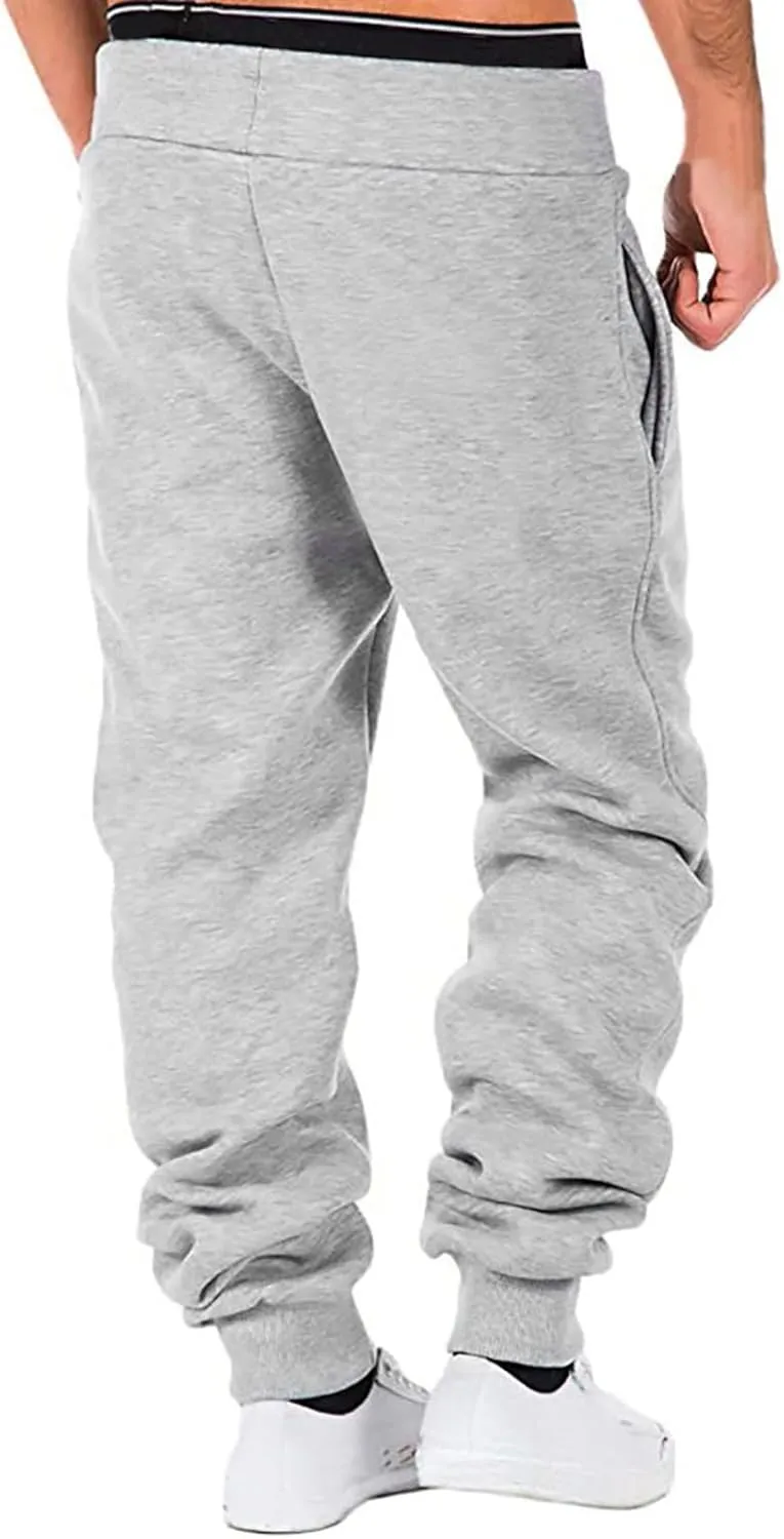 Mens Sweatpants with Pockets Big and Tall Fit Casual Trousers Mens Lightweight Running Gym Jogger Pants Men's Workout