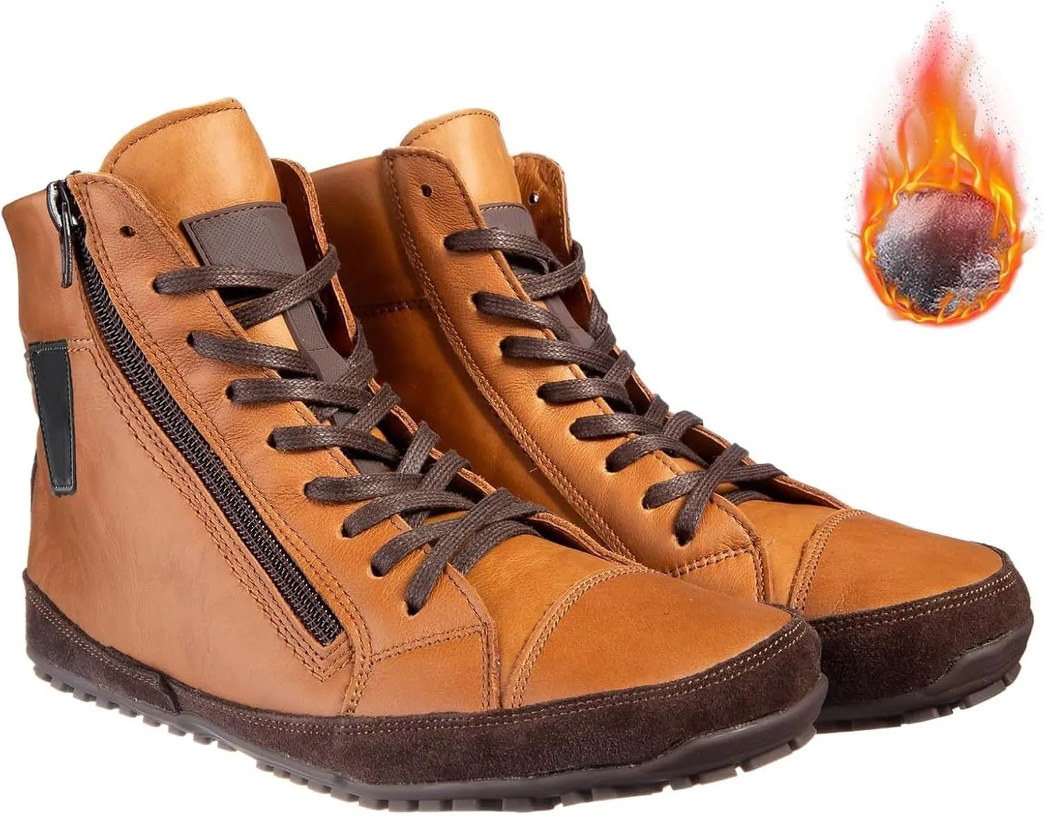 Men's Waterproof Fashion Orthopedic Shoes Suede High Boots Non-Slip Breathable Lightweight Casual Shoes for Walking