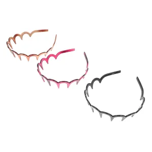 Mikinona 3pcs u Toothed Headband Workout Headband for Curly Hair Hair Clips Hairband Teeth