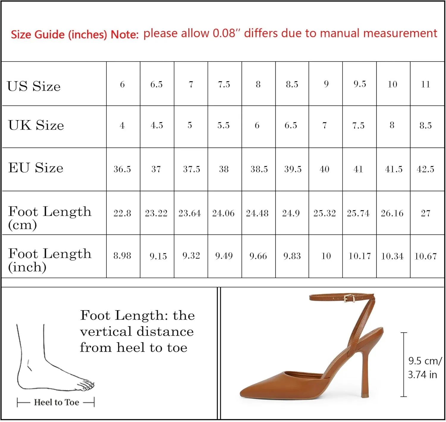 Modatope Closed Toe Ankle Strap Heels Women Pumps Pointed Toe Heeled Sandals for Women Stiletto Wedding Dress Shoes