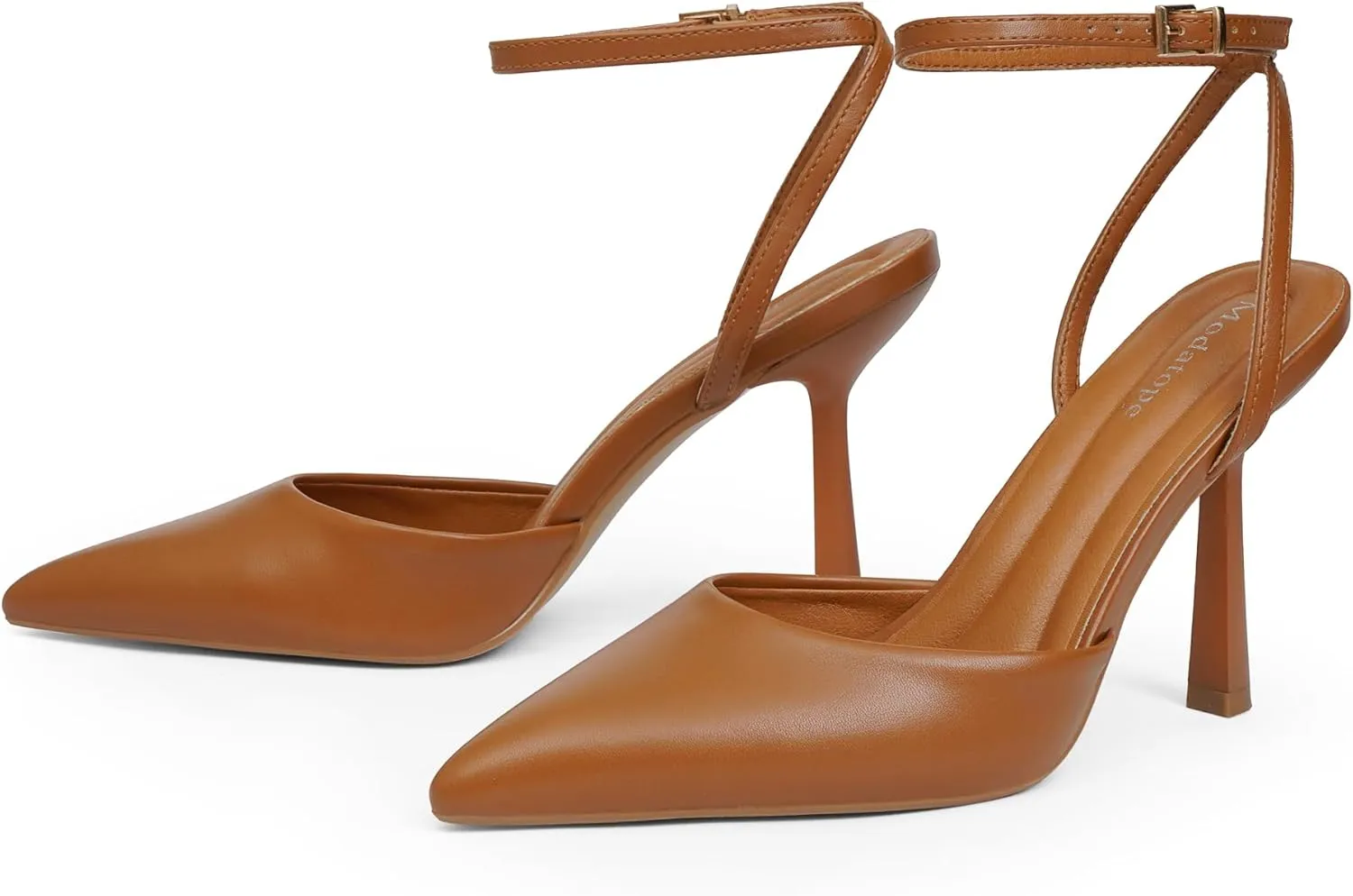 Modatope Closed Toe Ankle Strap Heels Women Pumps Pointed Toe Heeled Sandals for Women Stiletto Wedding Dress Shoes
