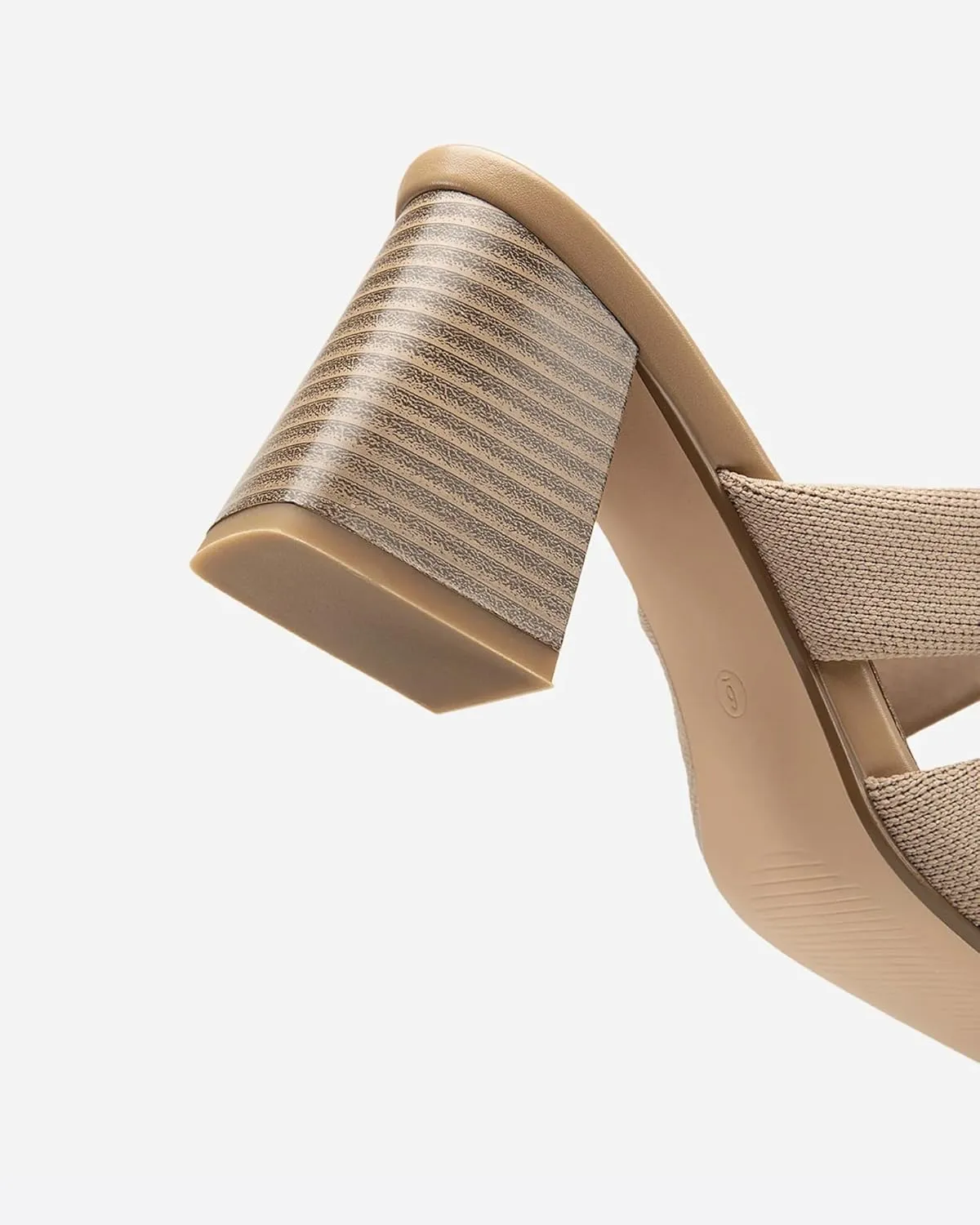 Mousse Fit Women's Block Heel Sandals Square Toe Comfortable Heeled Sandals for Commute & Daily Wear