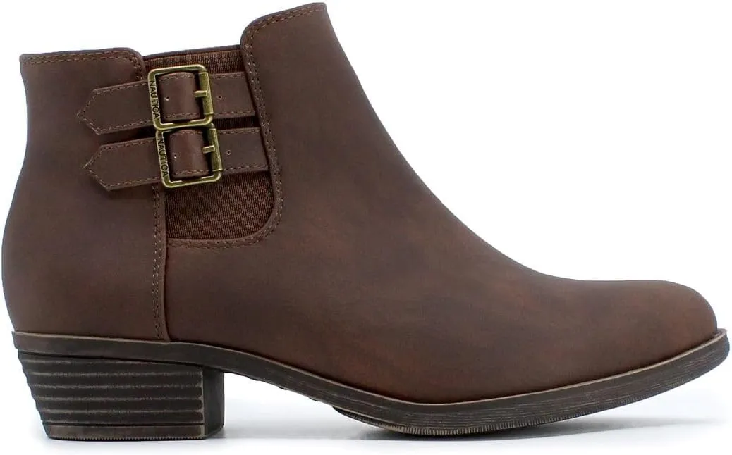 Nautica Women's Ankle Boot with Side Zipper - Stylish Dress Boot for Women | Featuring a Low Heel, Chic Design, and Versatile Sizing | The Perfect Ankle Bootie for Dressy and Casual Occasions - Alara
