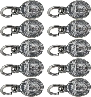 New Catholic Medals for Women, Bulk Crown of Thorns Silver Tone Charms, 10 Pack to Elevate Your Style with Religious Jewelry TEH1493WIXX