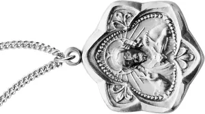 New Crown of Thorns Sterling Silver Sacred Heart Medal Pendant Necklace to Elevate Your Style with Religious Jewelry TEH6700WIXX