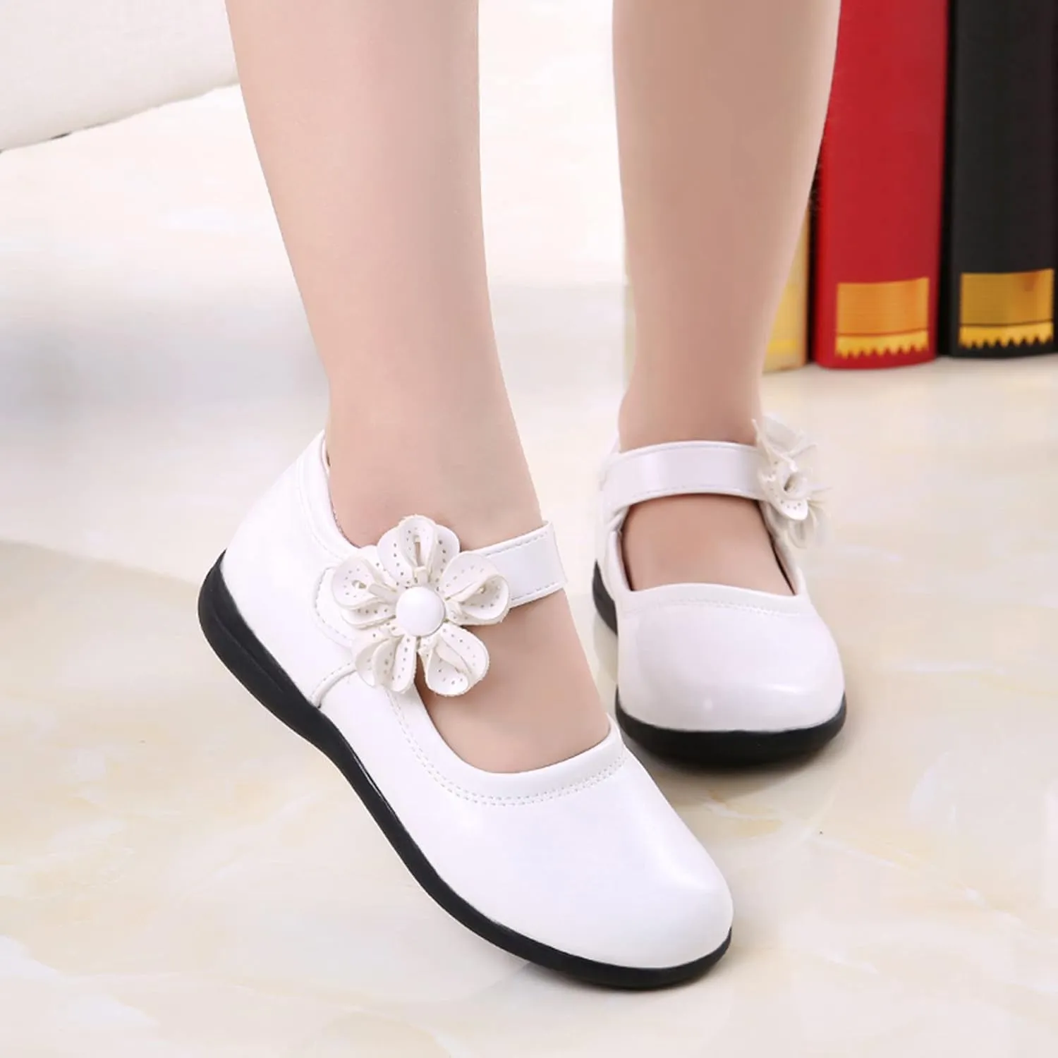 Newborn Shoes for Girls,Children Baby Girls Leather Flower Princess Shoes Soft Dance Shoes Kids Shoes