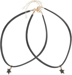 NOLITOY Harajuku Necklace Pendants Leather Collar Necklace for Women Men Gothic Fashion Accessory