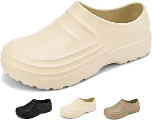 Non Slip Chef Clogs Shoes, Mens Slip Resistant Lightweight Waterproof Oil Resistant Wide Chef Shoes, Outdoor Service Walking Work Booties, for Garden, Indoor, Chef, Kitchen, Nurse, Outdoor