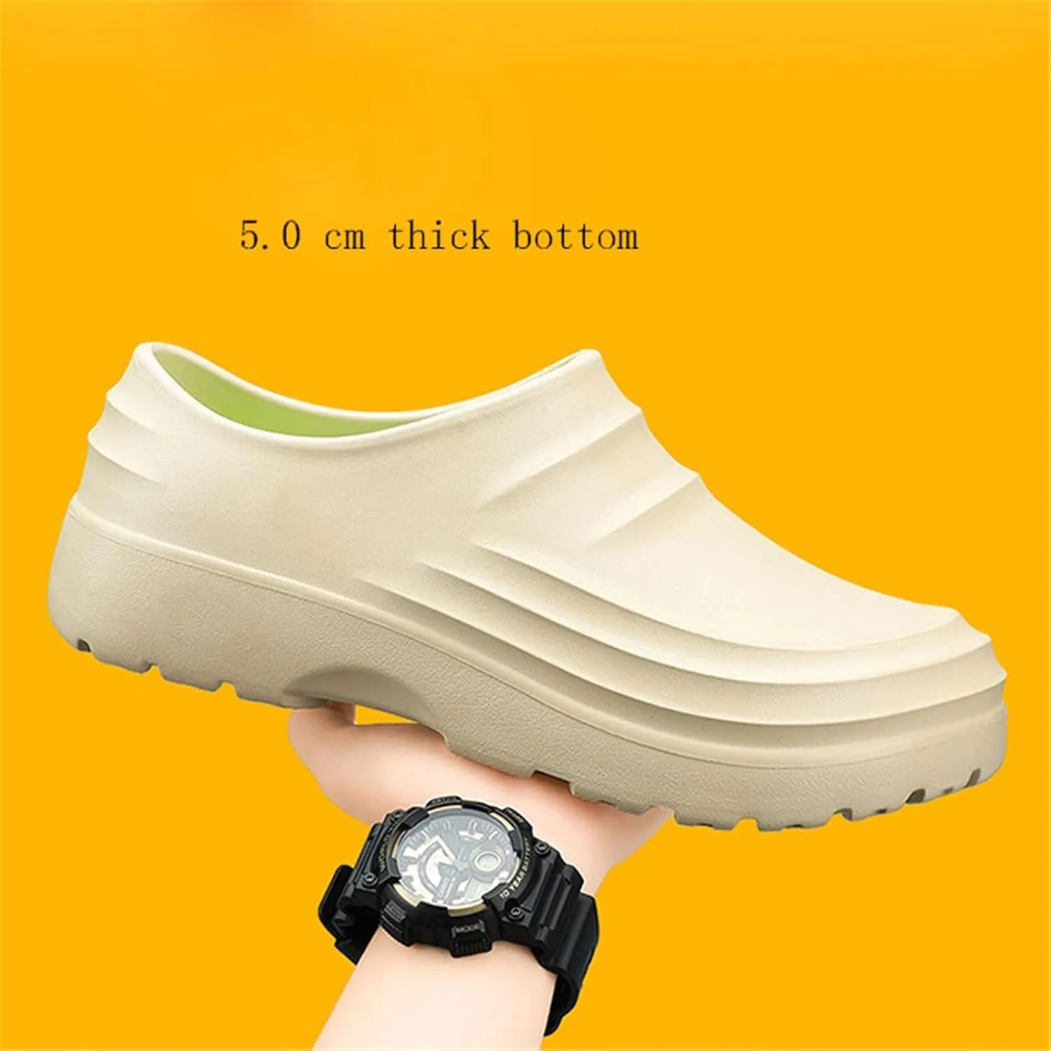 Non Slip Chef Clogs Shoes, Mens Slip Resistant Lightweight Waterproof Oil Resistant Wide Chef Shoes, Outdoor Service Walking Work Booties, for Garden, Indoor, Chef, Kitchen, Nurse, Outdoor