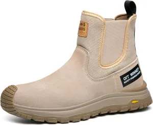 Nutropa Welding Work Boots for Men Composite Toe Safety Boots Non Slip Steel Toe Work Shoes Lightweight Construction Welder Boots