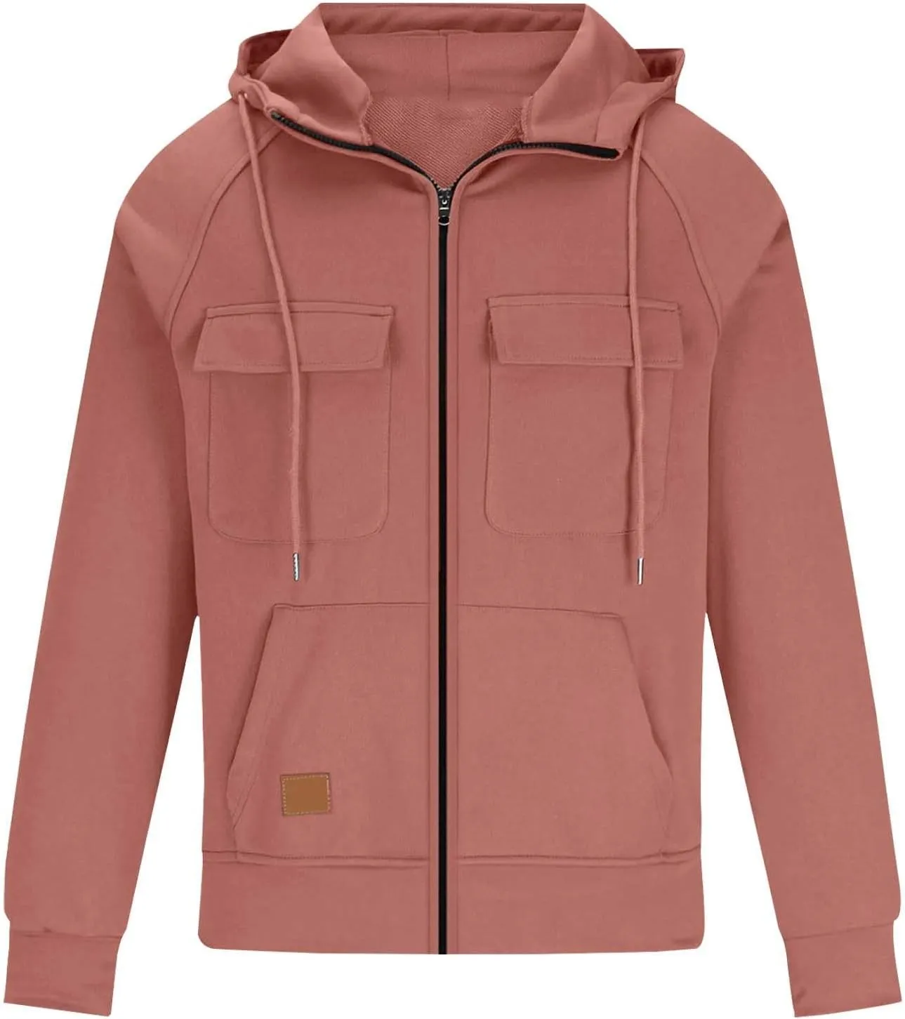 Ogiraw Tactical Hoodies for Men 2024 Quater-Zip Pullover Vintage Sweatshirt Casual Long Sleeve Cargo Hoodies with Pocket