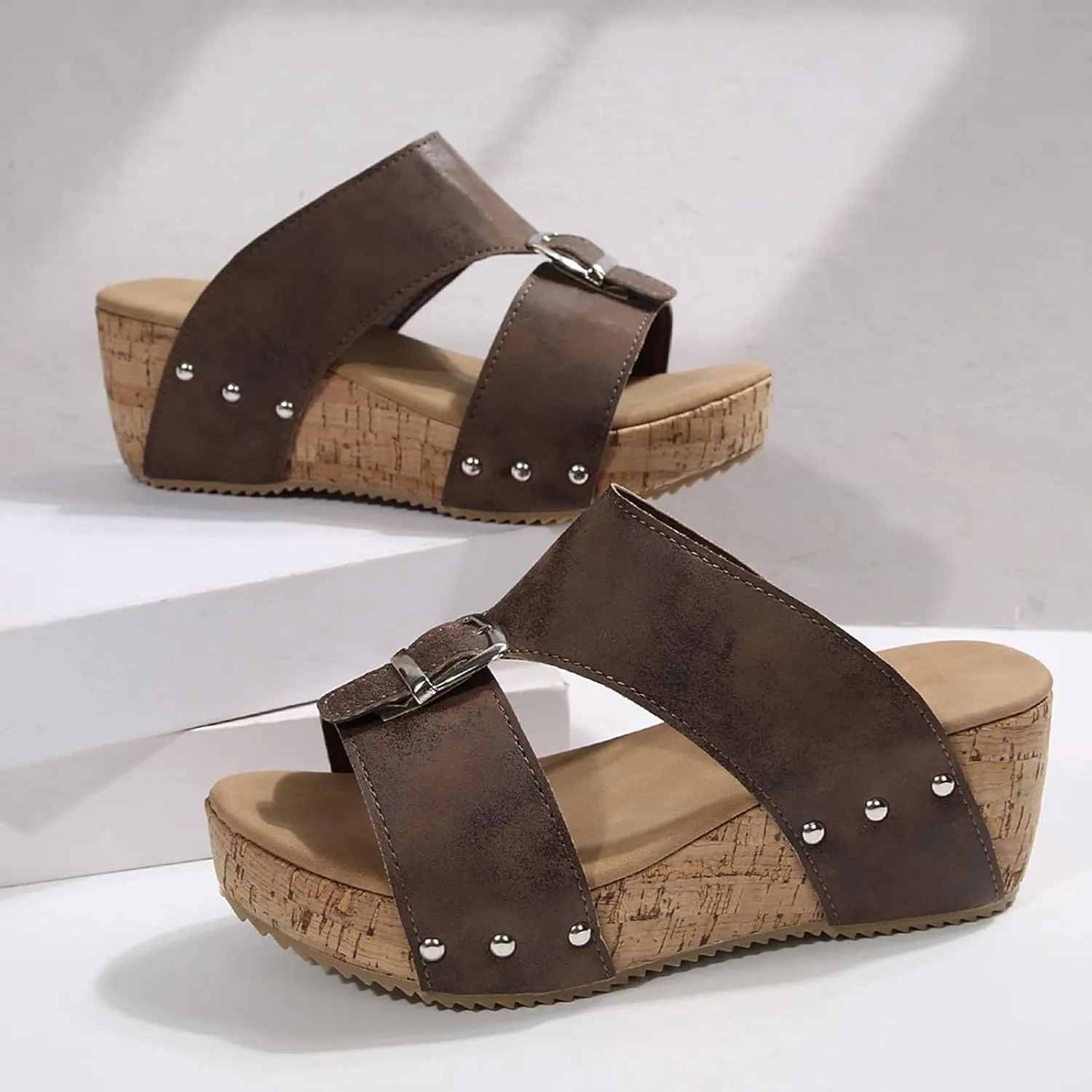 Orthopedic Platform Wedge Sandals for Women Summer Dressy 2025 Open Toe Wedge Sandals Women Casual Dressy Dressy Sandals Wide Width Walking Dress Shoes for Party Casual Beach Vacation
