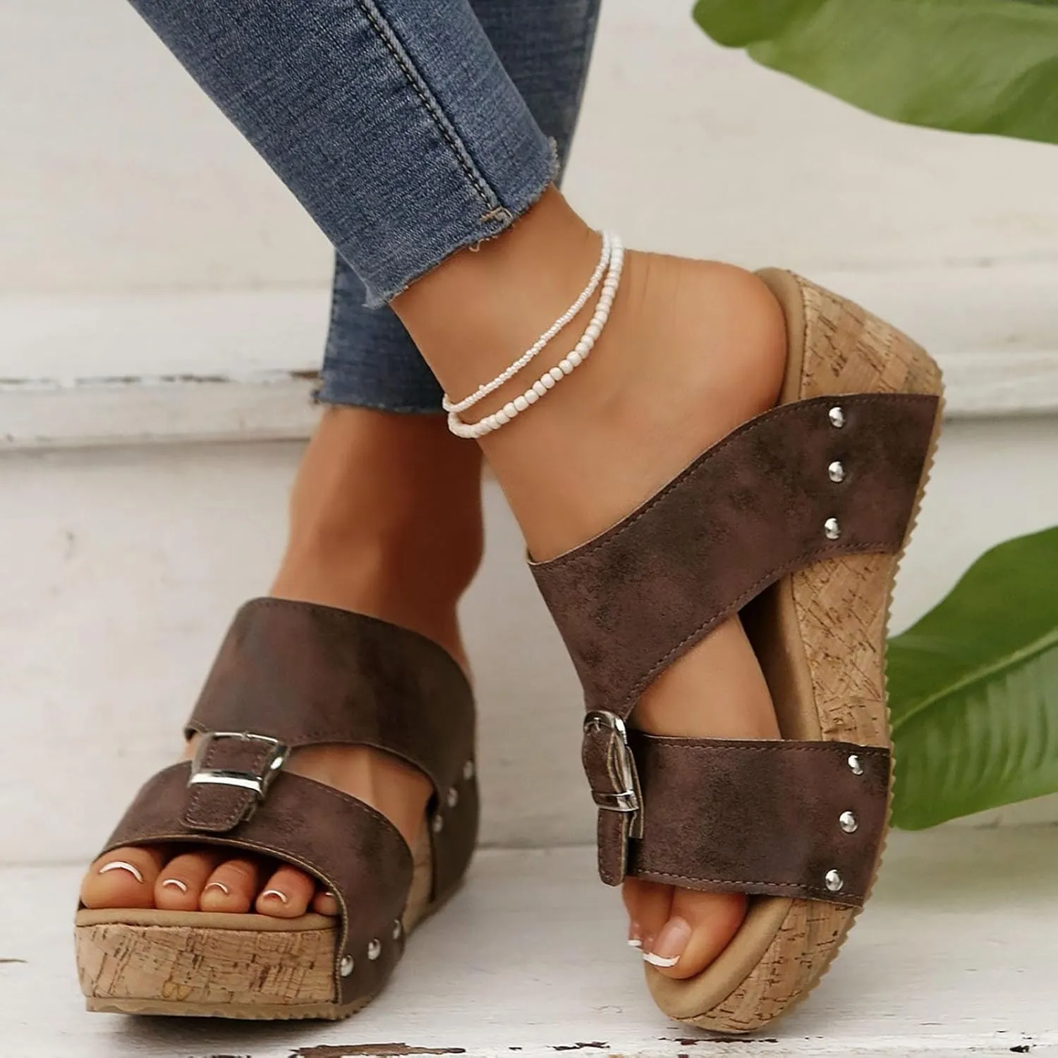 Orthopedic Platform Wedge Sandals for Women Summer Dressy 2025 Open Toe Wedge Sandals Women Casual Dressy Dressy Sandals Wide Width Walking Dress Shoes for Party Casual Beach Vacation