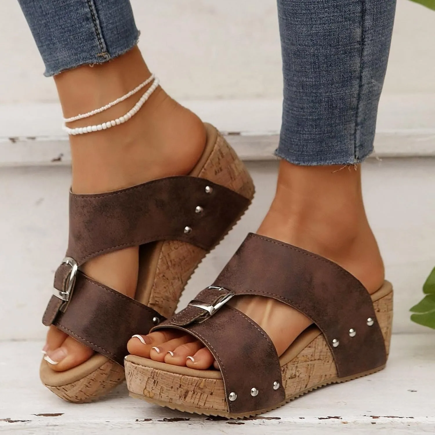 Orthopedic Platform Wedge Sandals for Women Summer Dressy 2025 Open Toe Wedge Sandals Women Casual Dressy Dressy Sandals Wide Width Walking Dress Shoes for Party Casual Beach Vacation