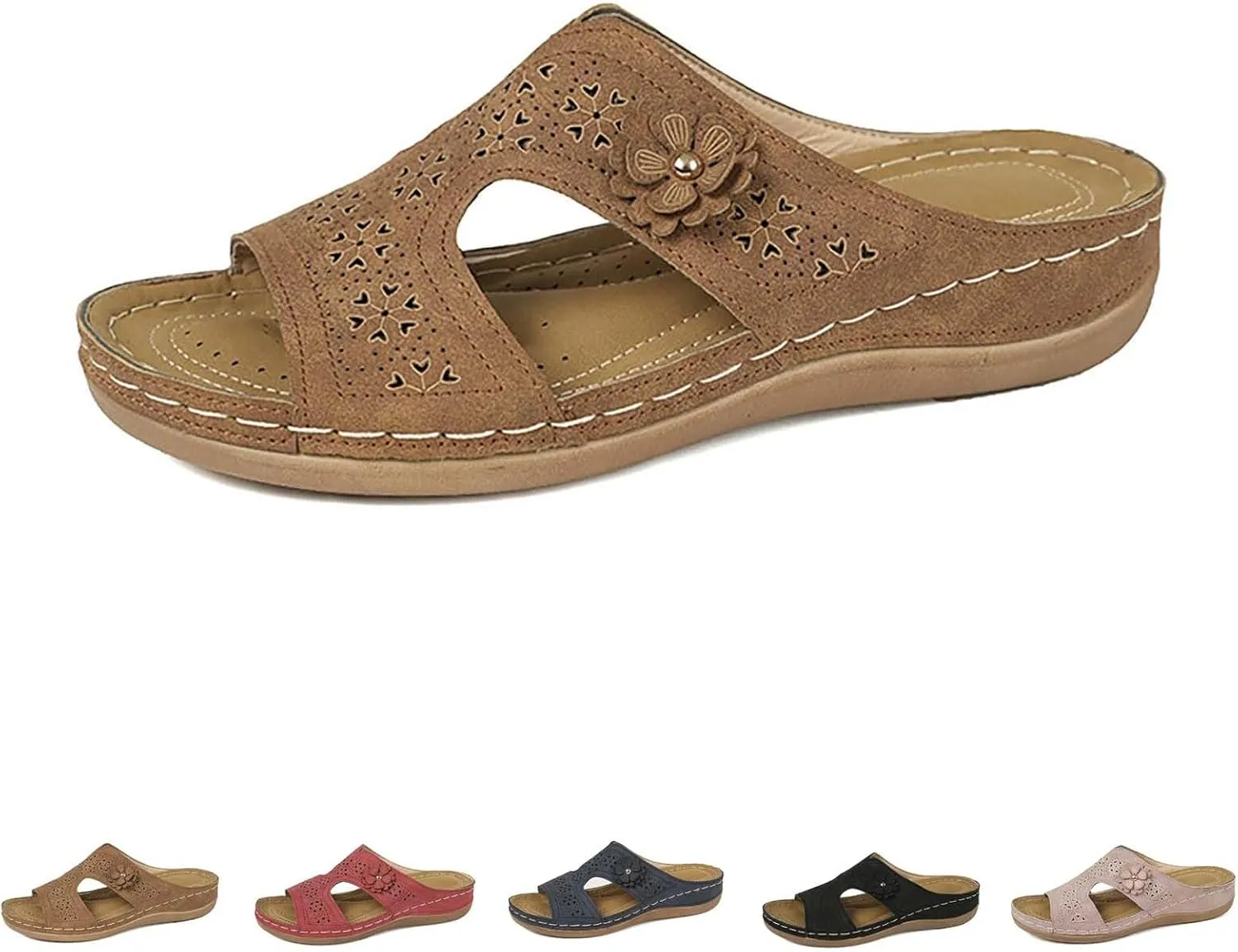 Orthopedic Sandals for Women Comfortable Dressy Wedge Spring Shoes Summer Vacation Arch Support Orthotic Sandals